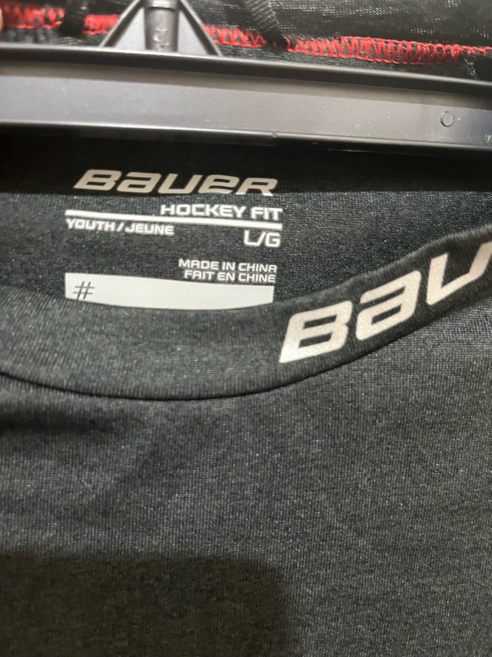 NWT Bauer Black and White Hockey Fit Youth L - Picture 5 of 9